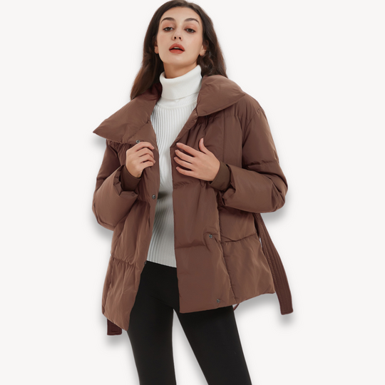 R&B | Gurtelter Stepp-Pufferjacke für Frauen