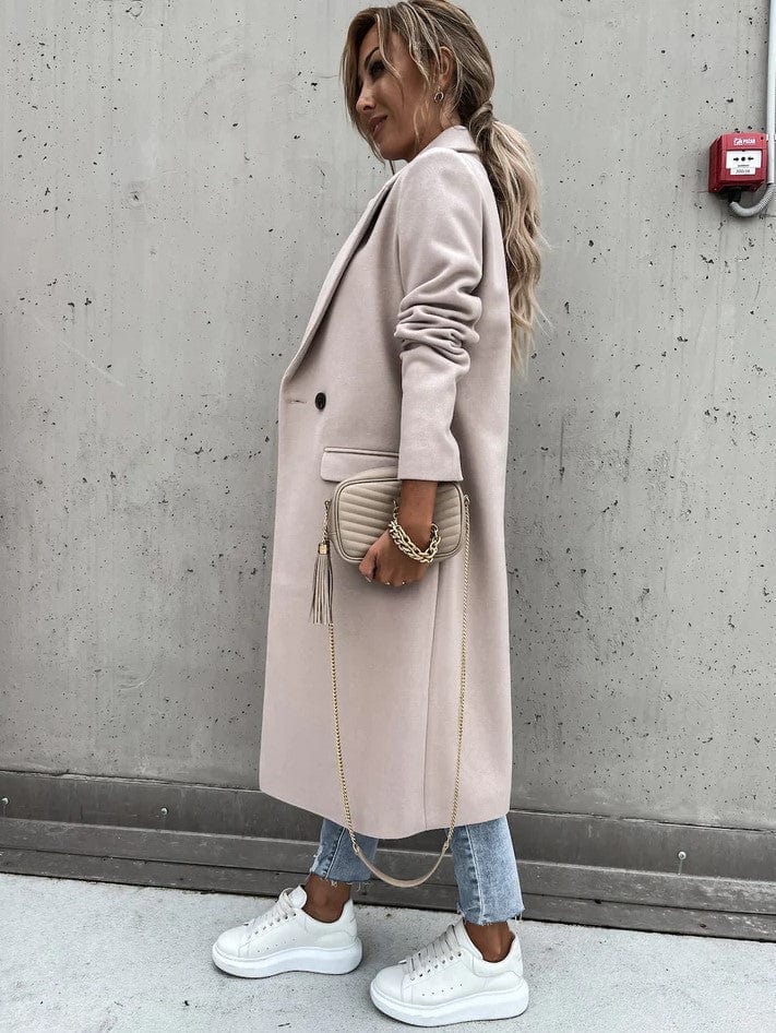 R&B | Langes Daunenjacke Eleganter Zeitloser Stil Ideal Für Den Winter