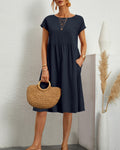 R&B Kleid mit Rundhalsausschnitt