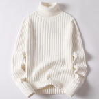 R&B | Rollkragenpullover Weiche Strickware Rippendesign Langärmelig Warmer Komfort