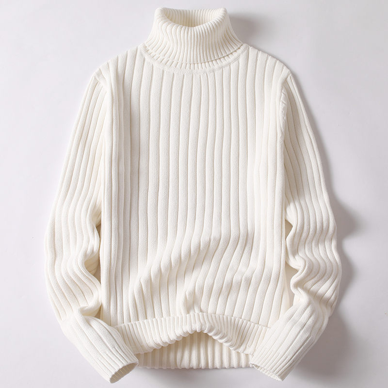 R&B | Rollkragenpullover Weiche Strickware Rippendesign Langärmelig Warmer Komfort