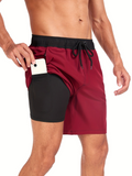 R&B | Schnell Trocknende Herren Badehose Doppelschicht Design