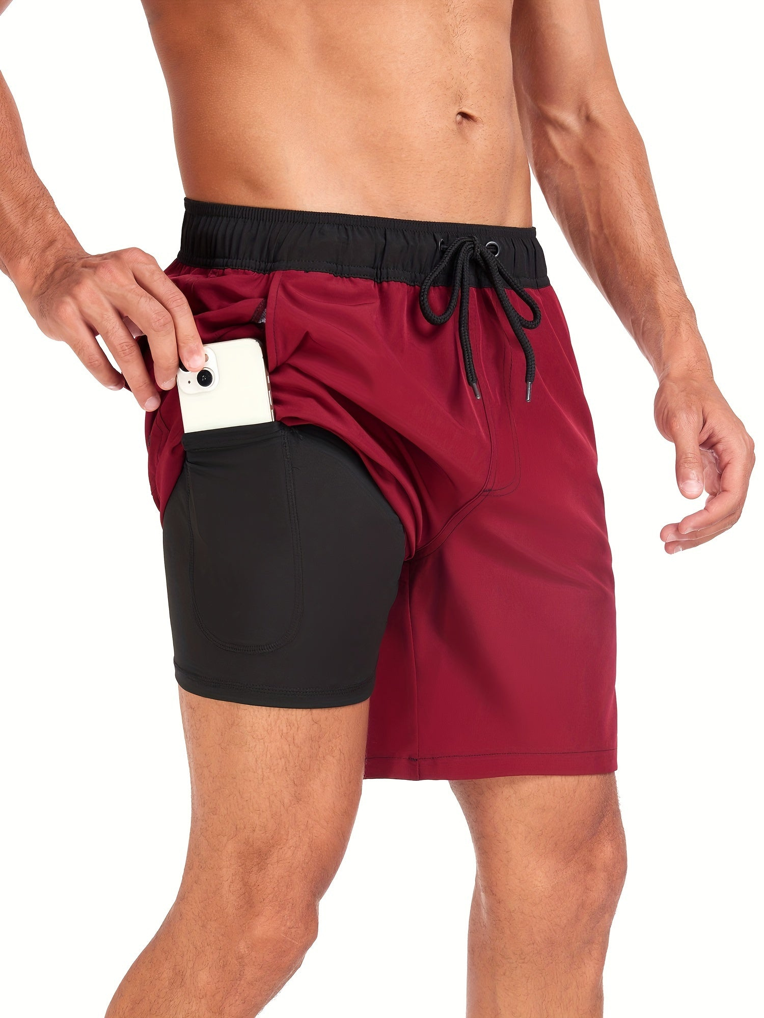 R&B | Schnell Trocknende Herren Badehose Doppelschicht Design
