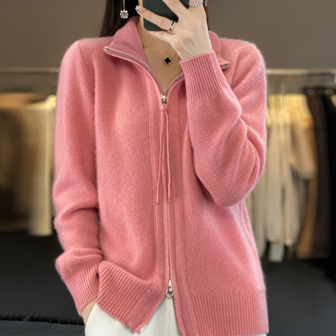 Heidi-Mode | Strickjacke mit elegantem Design und Reißverschluss