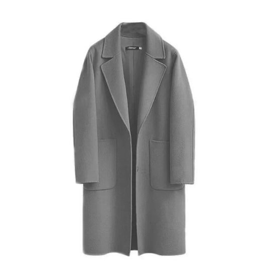 R&B | Trenchcoat Wollmischung Lockere Passform Vollständig Länger Minimalistisches Design