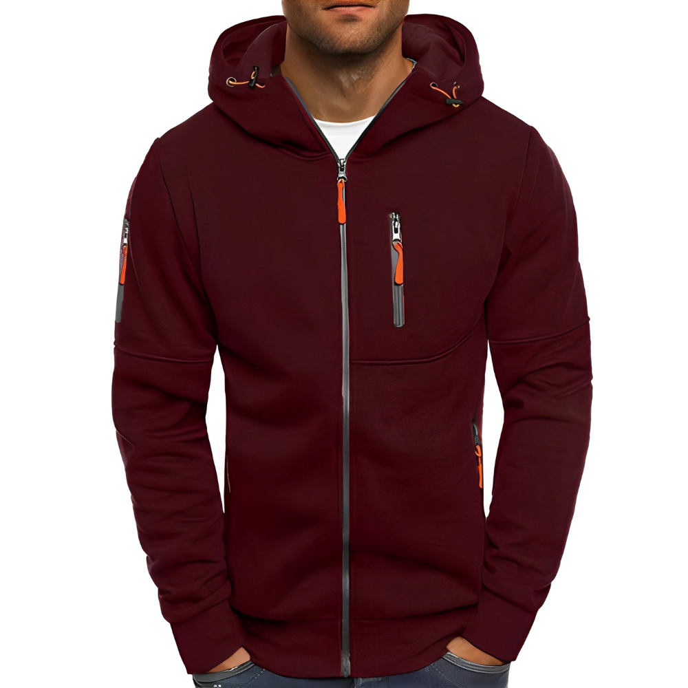 R&B | Freizeit Zip-Up Jacke mit Kapuze für Herren