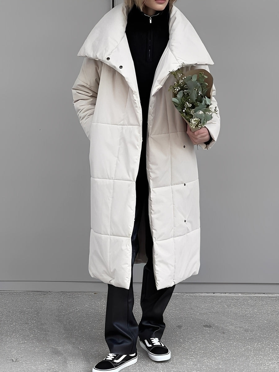 R&B | Lange, warme Damenjacke mit Futter