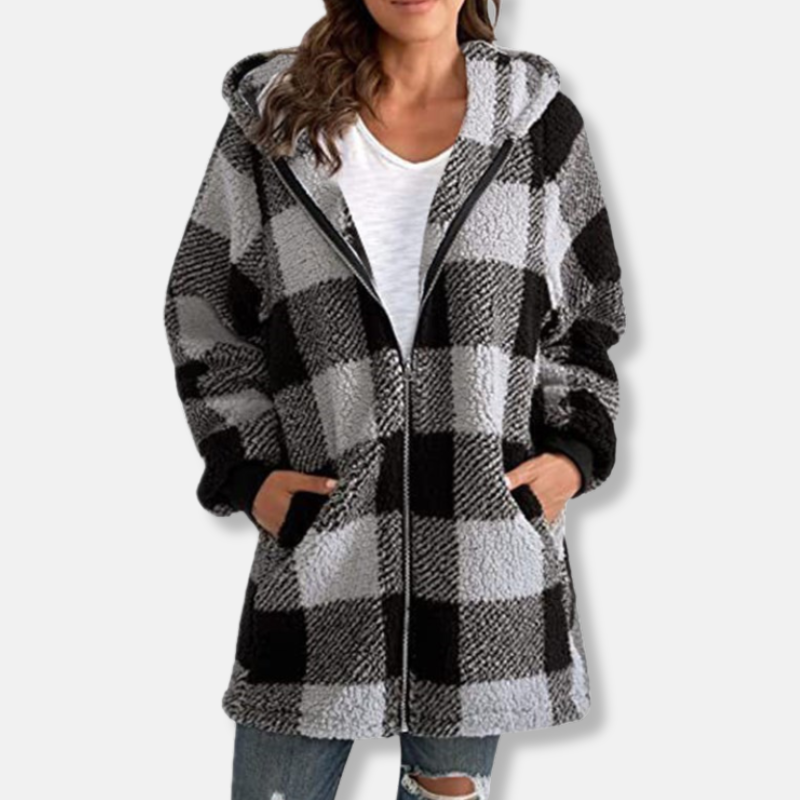 R&B | Hoodie Oversized Fit Weiches Strickmaterial Reißverschluss Längeres Modell Lässig