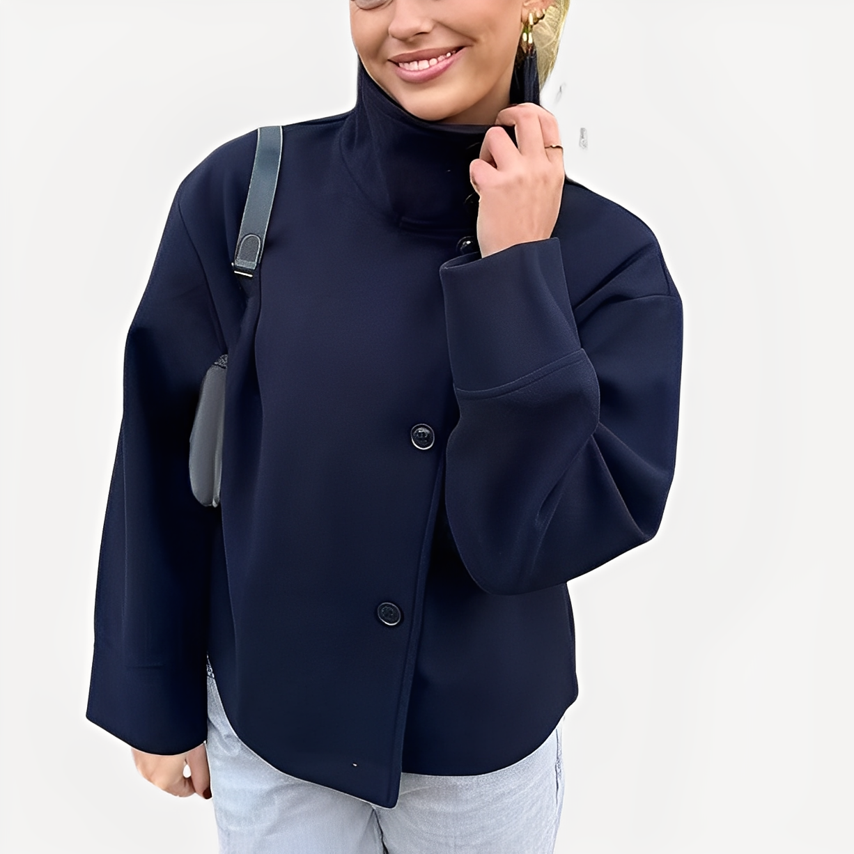 R&B | Schicke Damenwolljacke mit einem Knopf