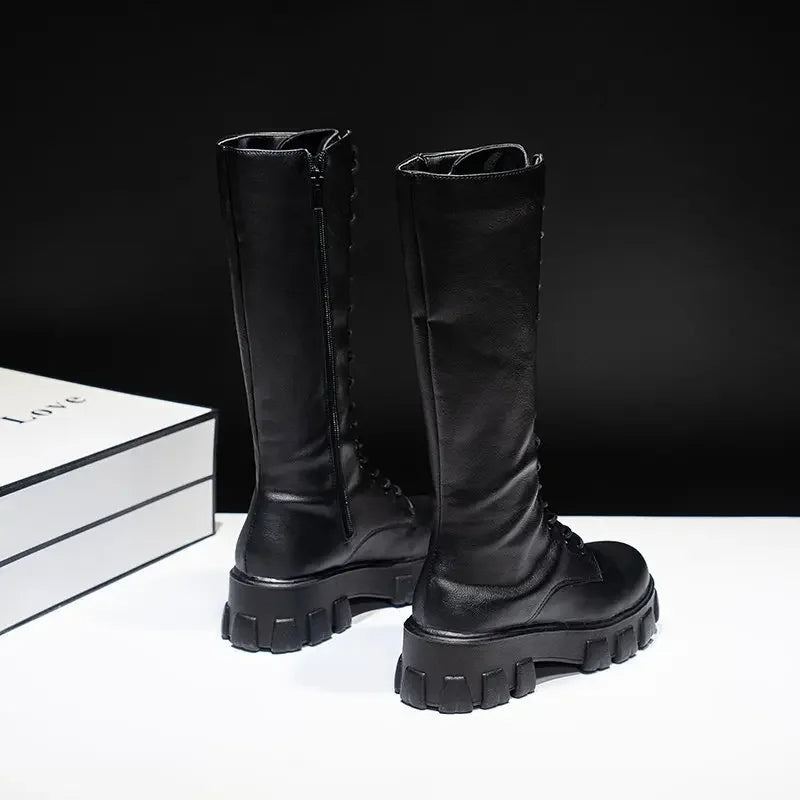 R&B | kniehohe Stiefel mit Absatz für Frauen perfekt für lässige Tage