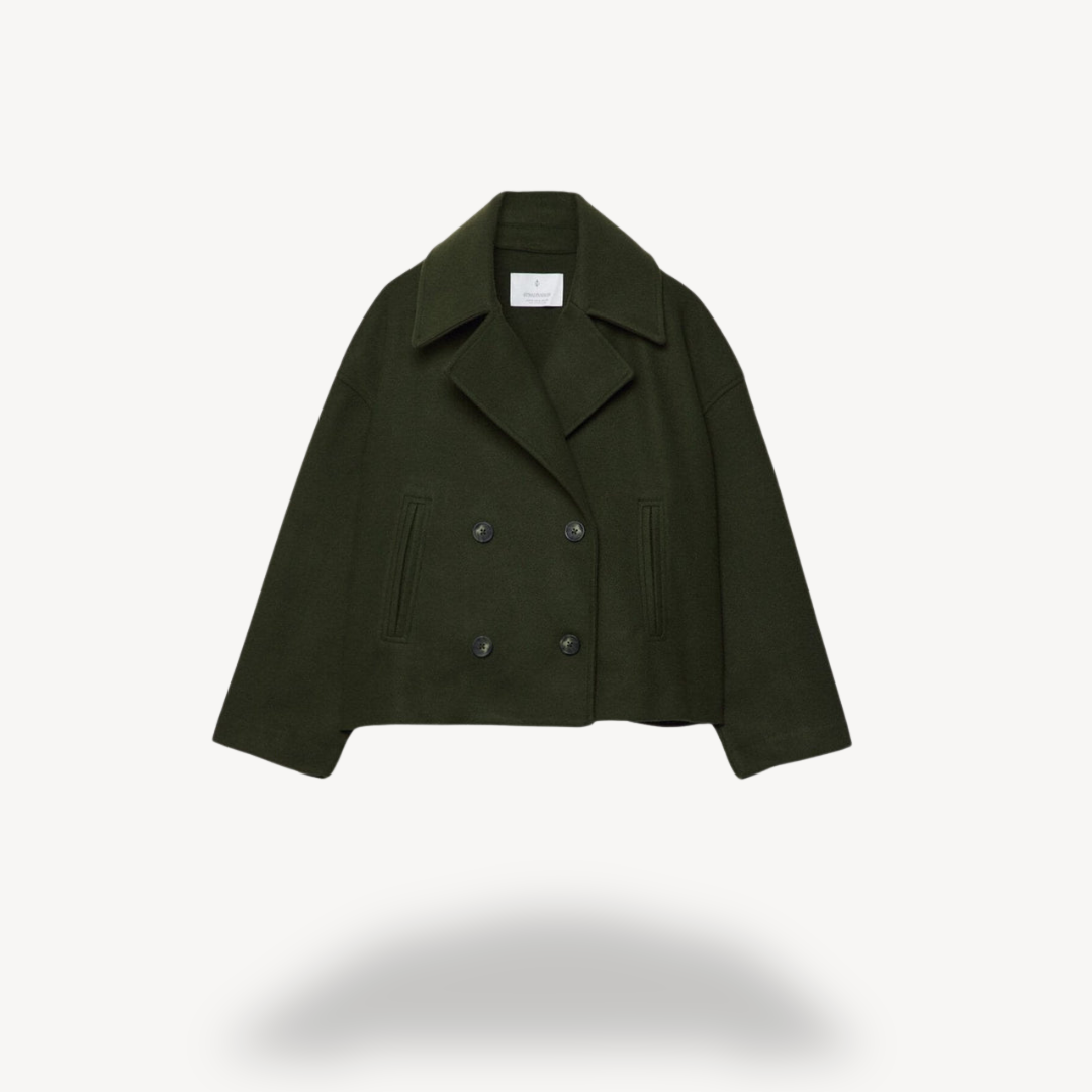 R&B | Kürzerer Woll-Peacoat für Frauen