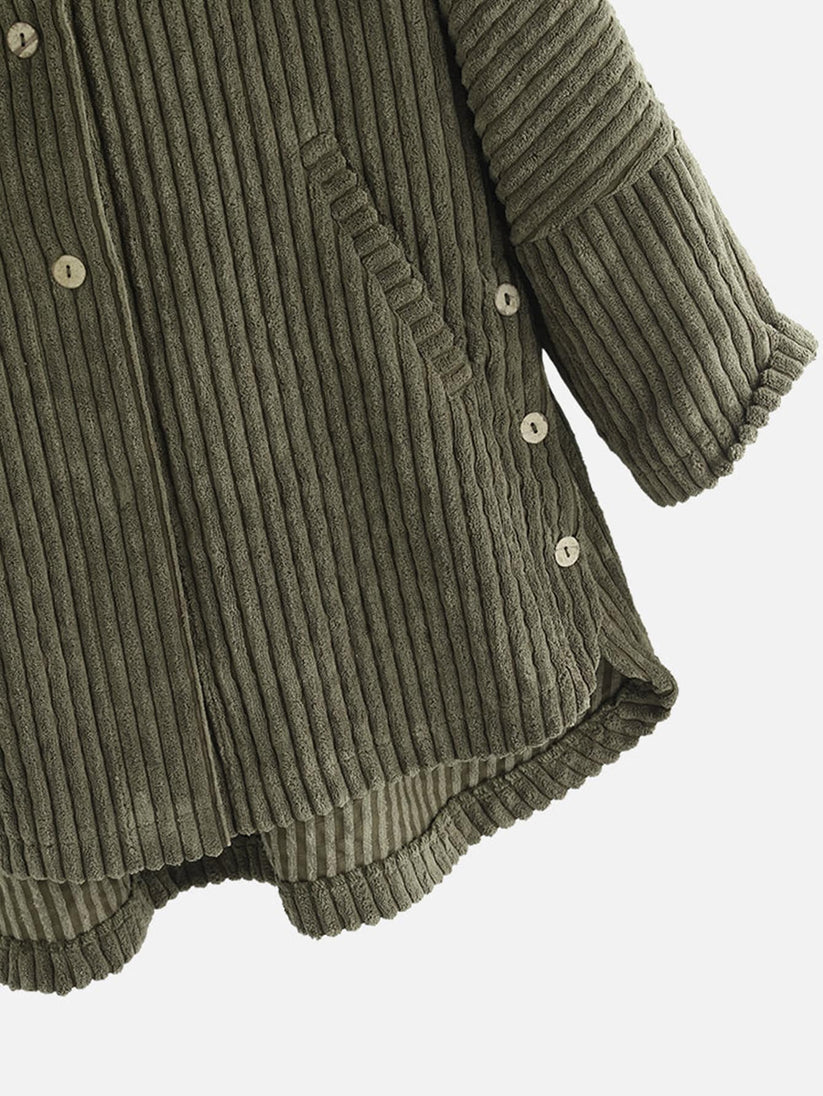 R&B | gerippt Jack - stilvolles Damen Oversized High-Low-Jacke