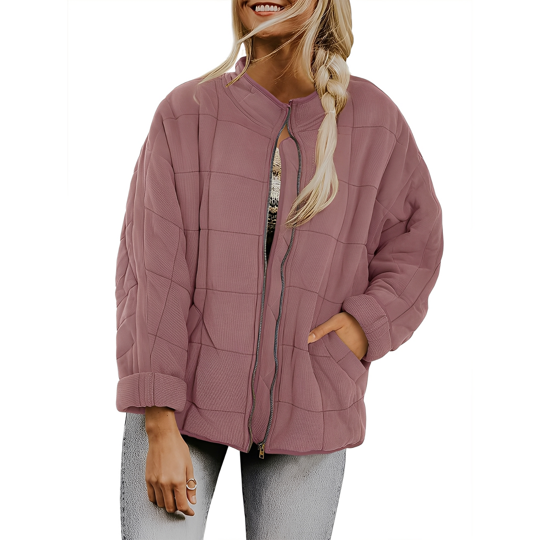 R&B | Frauenjacke mit leicht gestepptem Muster und Taschen