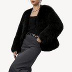 R&B | Damen Winterjacke Kunstpelz Mantel