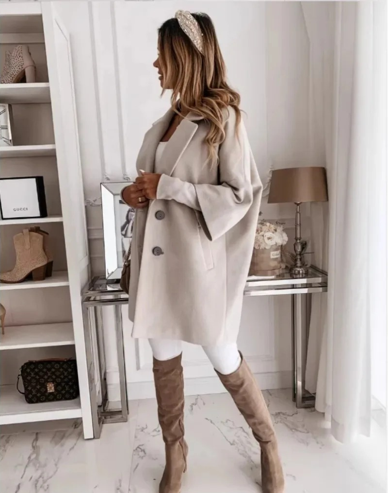 R&B | Weit fallender Damen-Trenchcoat