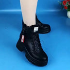 R&B | Damen High Top Leder Martin Stiefel ( mit Futter Aus Fell )
