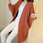 R&B | Cardigan Lange Strickjacke Oversized Fit Offene Vorderseite Weich und Warm