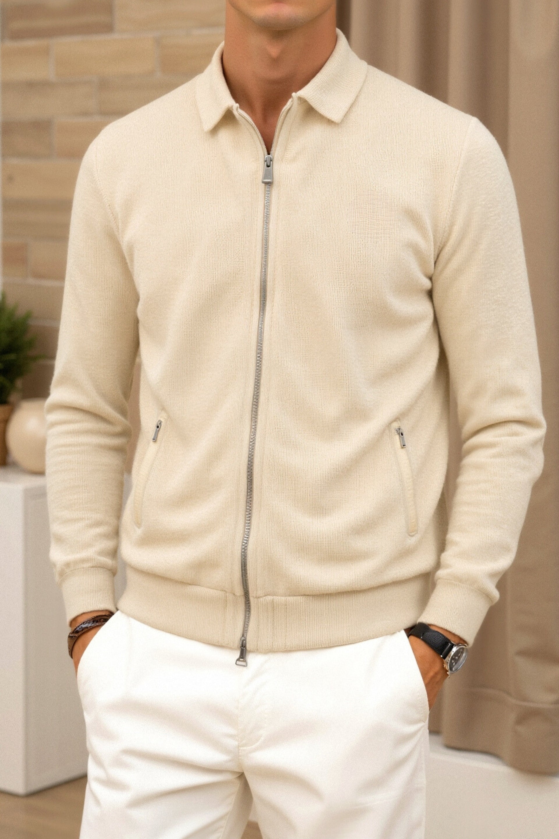 R&B | Stilvolle Herrenjacke in Beige