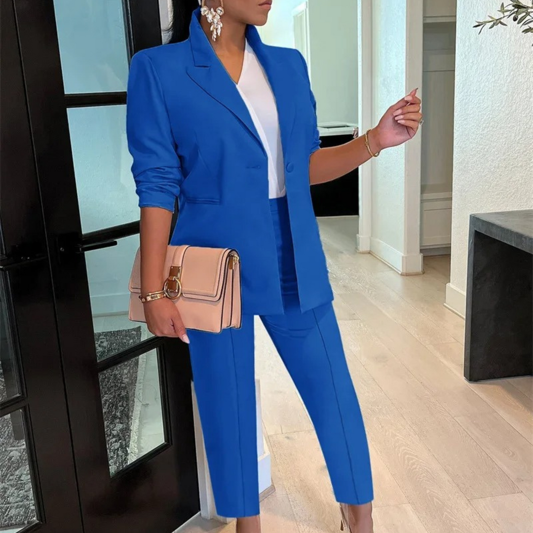R&B - Schicke Herbst Bürostil Blazer und Hosen Set für Frauen
