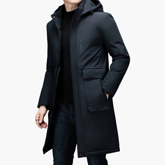 R&B | Stilvolle Winterjacke mit Kapuze für Männer