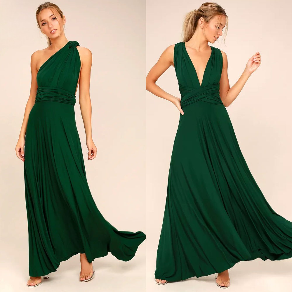 R&B | Elegante Damen Infinity Kleid Schickes Wickel Sommerkleid