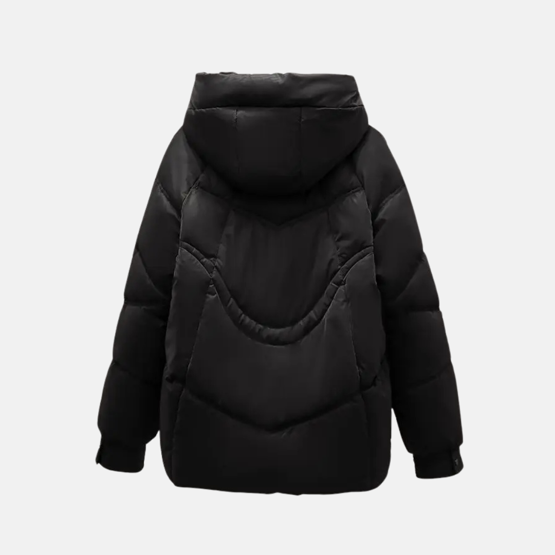 R&B | Kapuzen-Puffermantel | Gequiltete Relaxed Fit Jacke