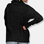 R&B | Rollkragenpullover Kabelstrick Tunika-Längenpullover
