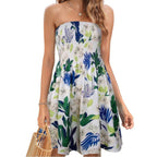 R&B | Bedrucktes Strandurlaub sexy Tube Top Kleid