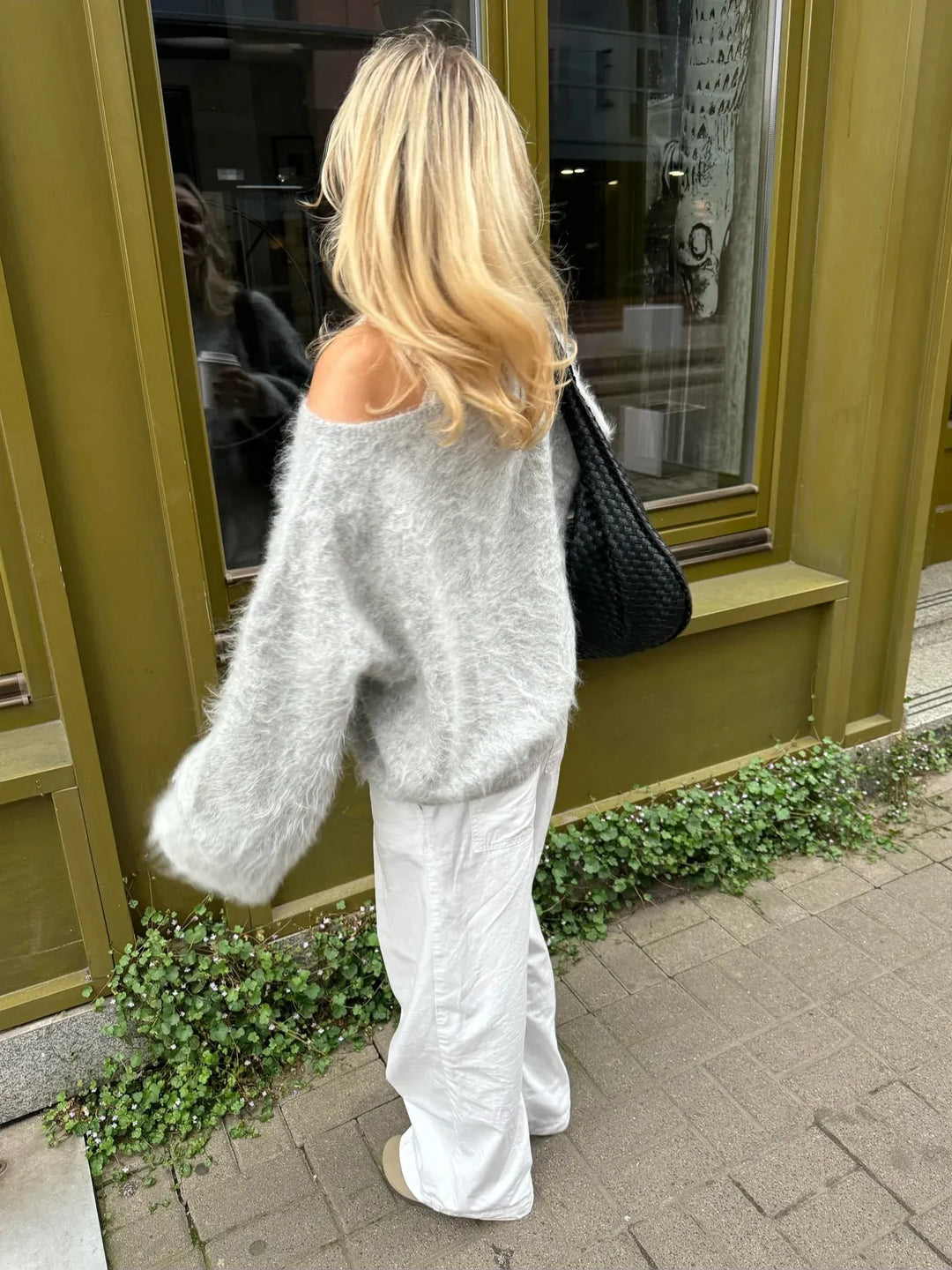 Damen Mohair-Mix Pullover mit Weichem Stoff & Oversized-Ärmeln | R&B