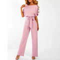 R&B | Eleganter Jumpsuit Mit Rüschärmeln Und Gürtel