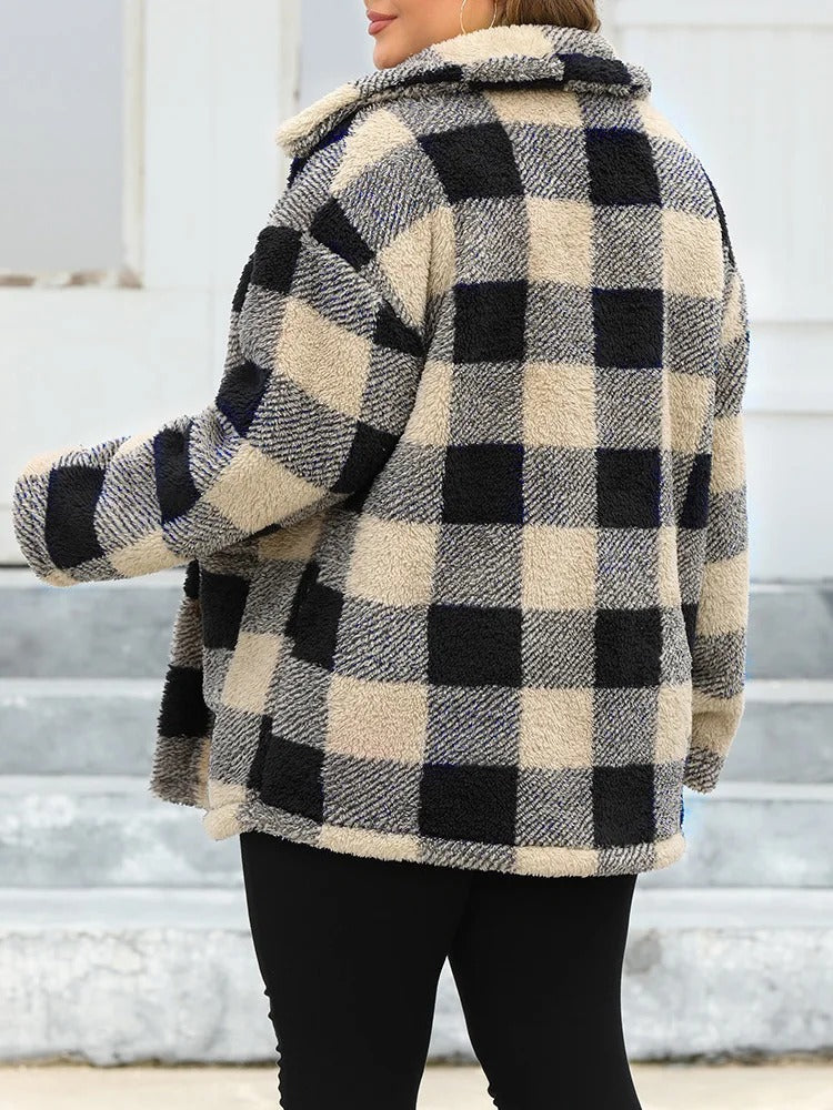 R&B | Übergroße Gemütliche Karierte Jacke