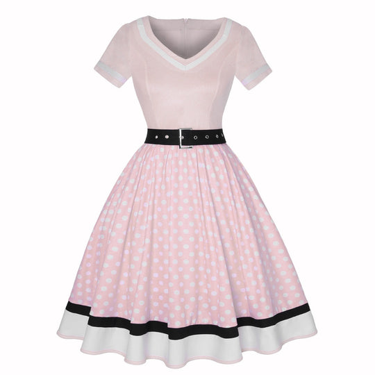 R&B | Vintage Hepburn Polka Dot Kleid