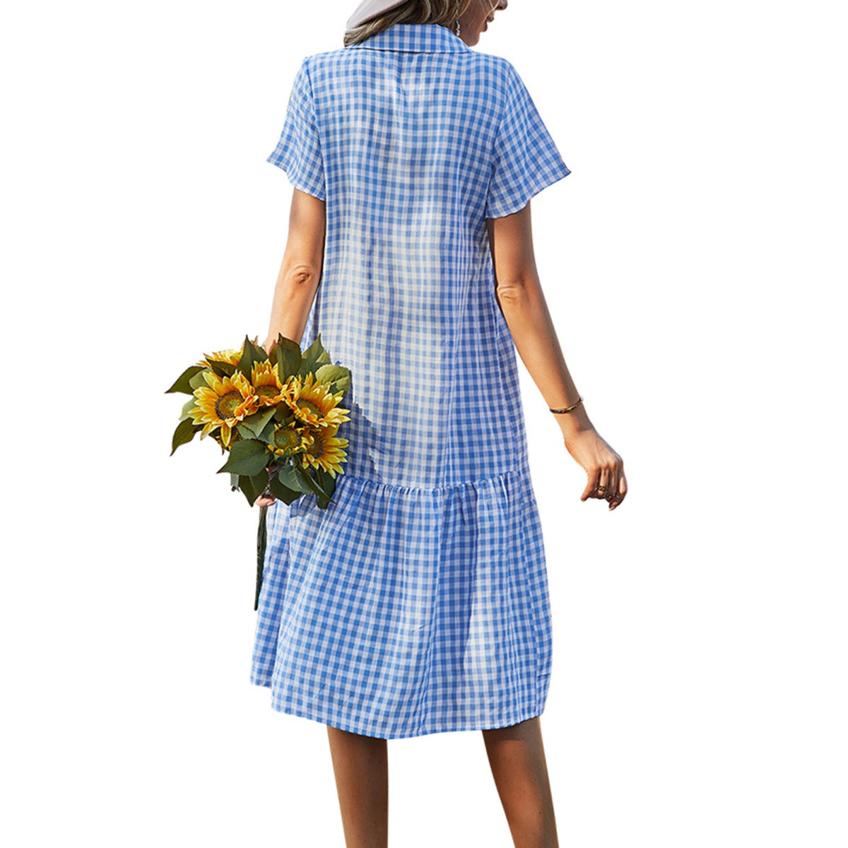 R&B | Hemdkragen kariertes Kleid