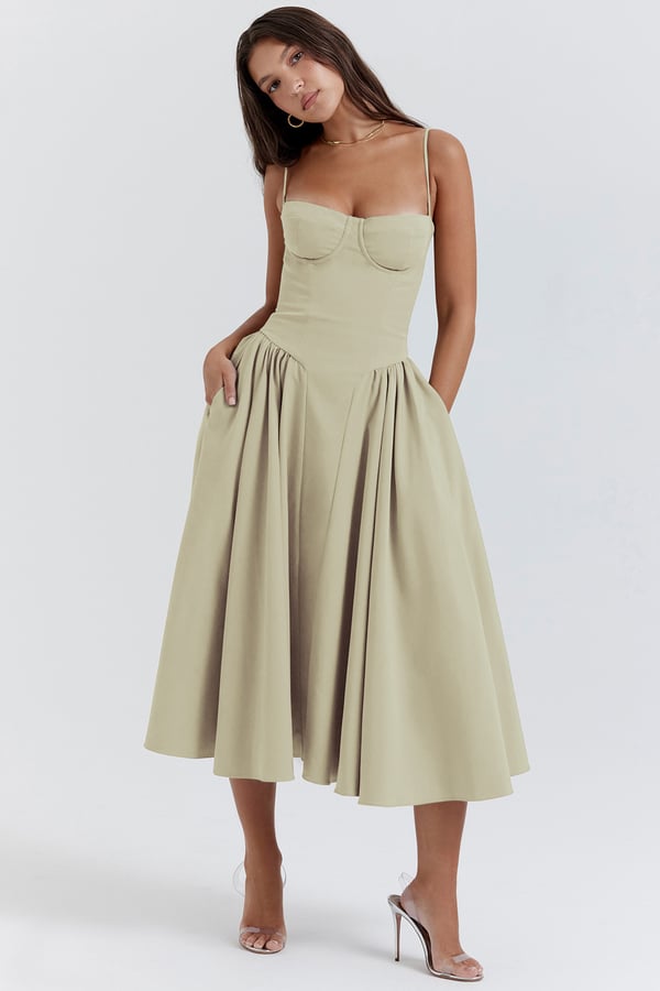 R&B | Midikleid In Korsettform