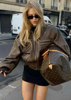 R&B | Leder Bomberjacke
