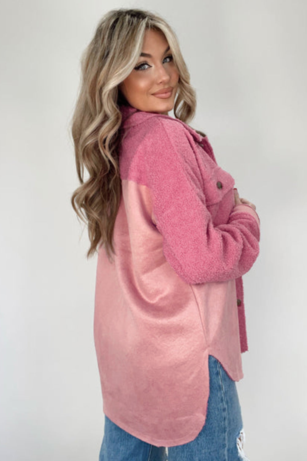 R&B | Weiche Hemdjacke mit Knöpfen Polyester Lässig und Trendy