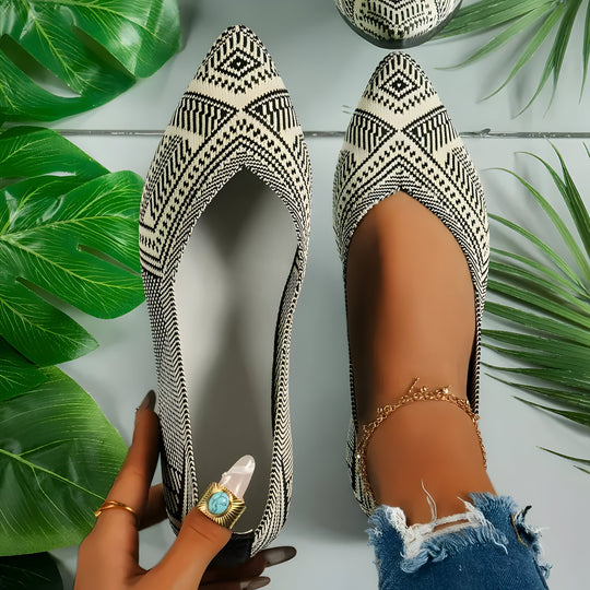 Laura | Flache Schuhe für Frauen aus Strick R&B