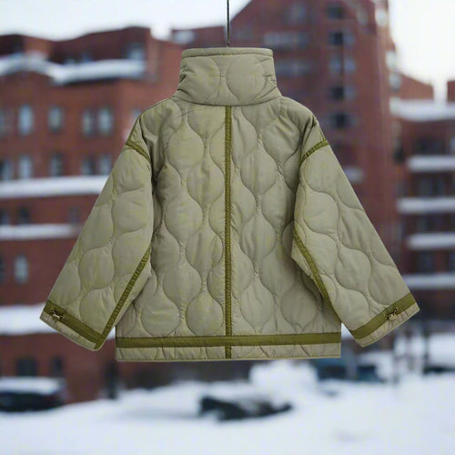 R&B | Baumwolljacke in Hüftlänge mit Stehkragen und Kordelzug