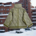 R&B | Damen Hüftlange Baumwolljacke mit Stehkragen und Kordelzug