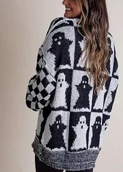 R&B | Karierter Strickpullover