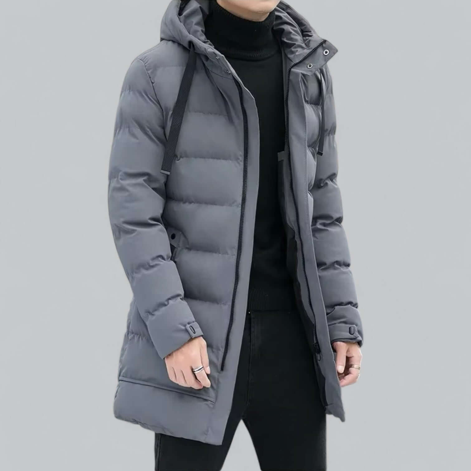 R&B | Lang geschnittene gepolsterte Winter Parka Jacke
