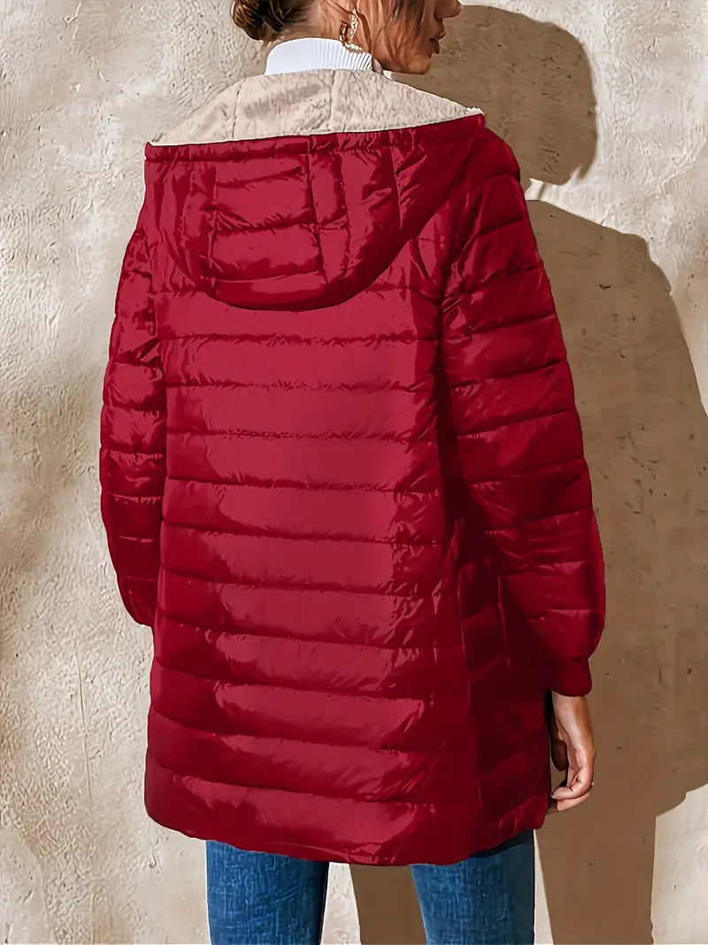 R&B | Mittellange Kapuzen Steppjacke
