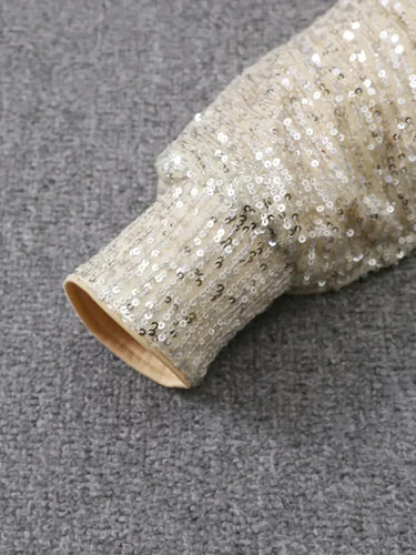 R&B | Blote Schultern Pailletten Mini Kleid