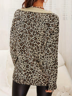 R&B | Leopard V-Ausschnitt Pullover