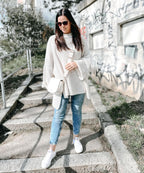 R&B | Gemütlicher Oversized Strickpullover In Sanftem Beige