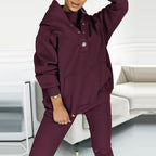 R&B | 3-Teiliges Damen-Sportanzug mit Lockerem Kapuzenpullover und Slim-Hosen