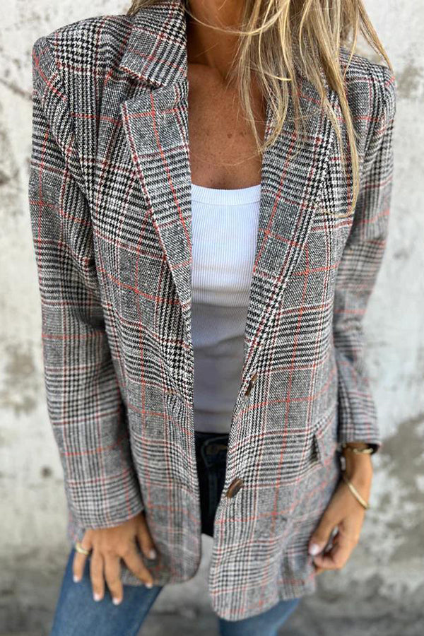 R&B | Ternede Oversized Blazer Polyester Klassisch und Modern