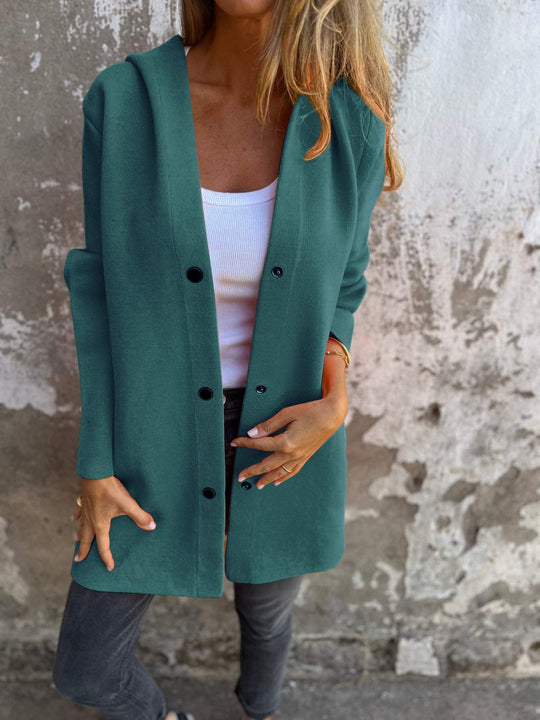 R&B | Kapuzen Cardigan mit Knöpfen Die Segoviana