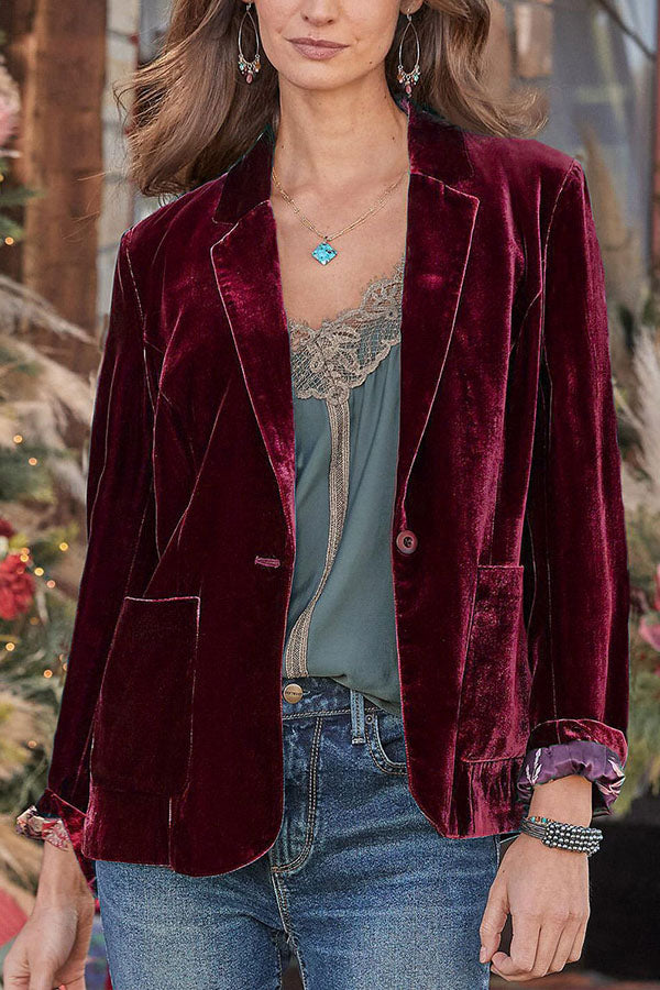 R&B | Samt Cropped Top kleine Blazer