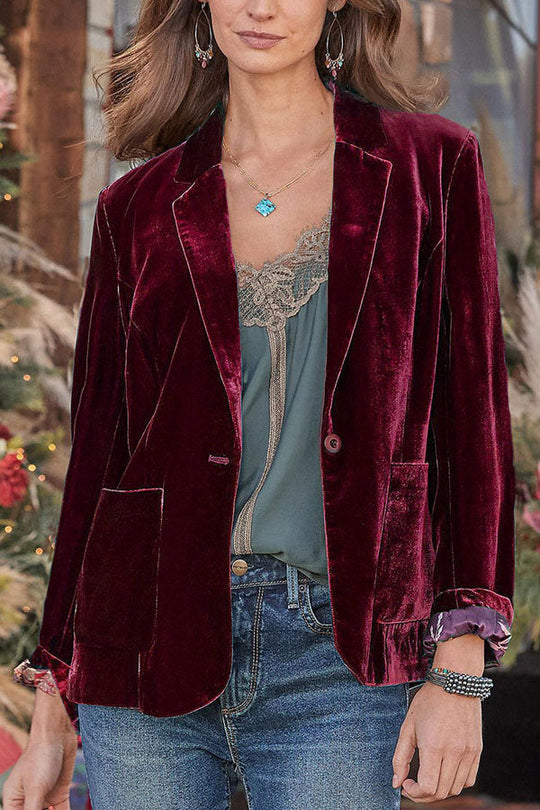 R&B | Samt Cropped Top kleine Blazer